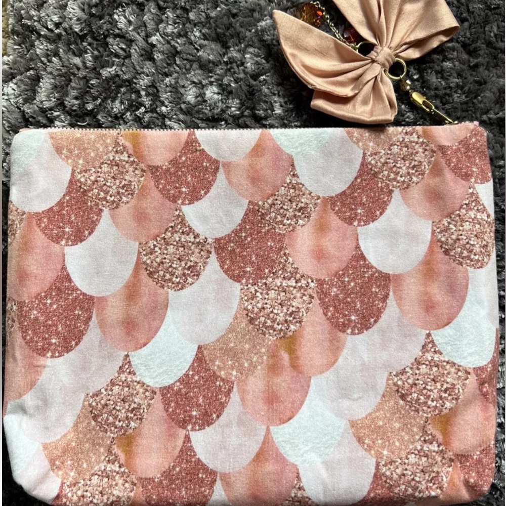 Bloomsical handcrafted Mermaid Scales large Planner Pouch, never used